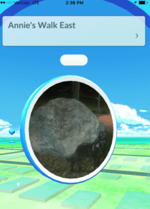 A PokeStop outside Old Town Library