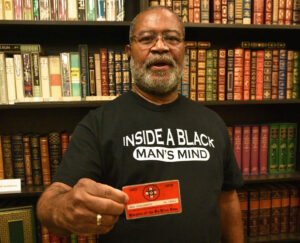 Ron Stallworth with KKK card