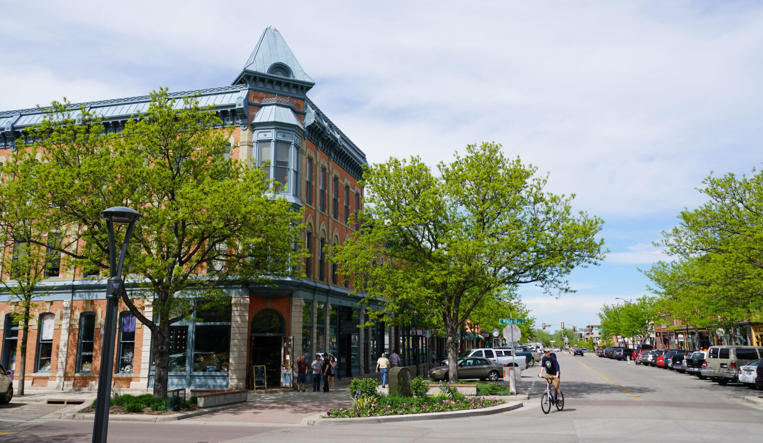 downtown fort collins colorado in summer